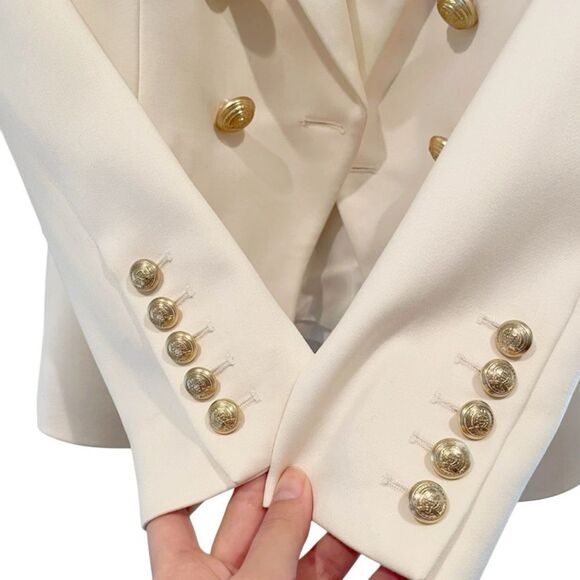 BALMAIN x H&M Collab Cream Blazer RARE - Picture 7 of 9